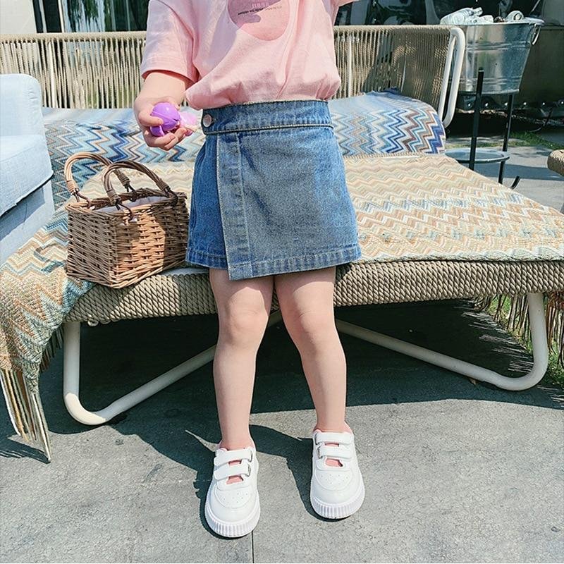 2-7T Summer Jeans Shorts for Girls Toddler Kid Baby Clothes Cute Denim Skirt Shorts Elegant Fashion Streetwear Trousers