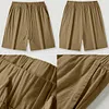Men's Casual Cotton Linen Breathable Beach Shorts by Inlyline