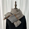 Autumn Winter Houndstooth Women Men Unisex Shawl Scarf