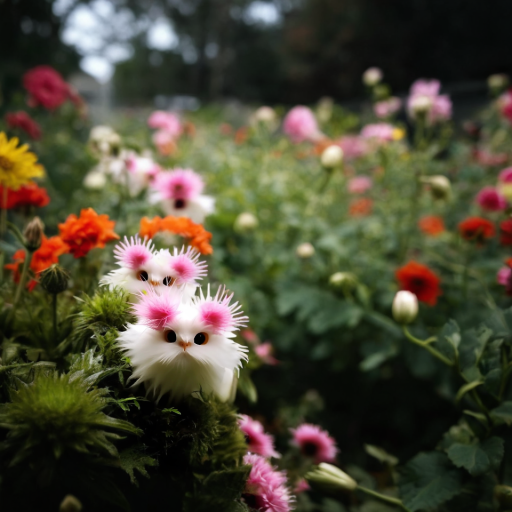 🔥Magic Plants! 🌈🐱Dazzling Cat's Eye Seeds×Pink Round-eared Cat