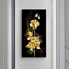 (Big Size)Golden Rose Flower - 11CT Counted Cross Stitch - 30*60cm