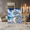 Framed Diamond Painting - Special Shaped - Wolf (25x25cm)