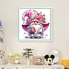 (US Only)Gnome Printed Cross Stitch Kit 40x40cm DIY 11CT Thread Art Needlework Home Decor