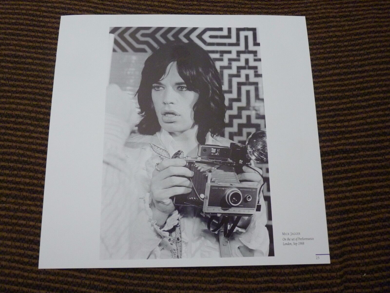 Single Page Mick Jagger Rolling Stones Coffee Table Book Photo Poster painting