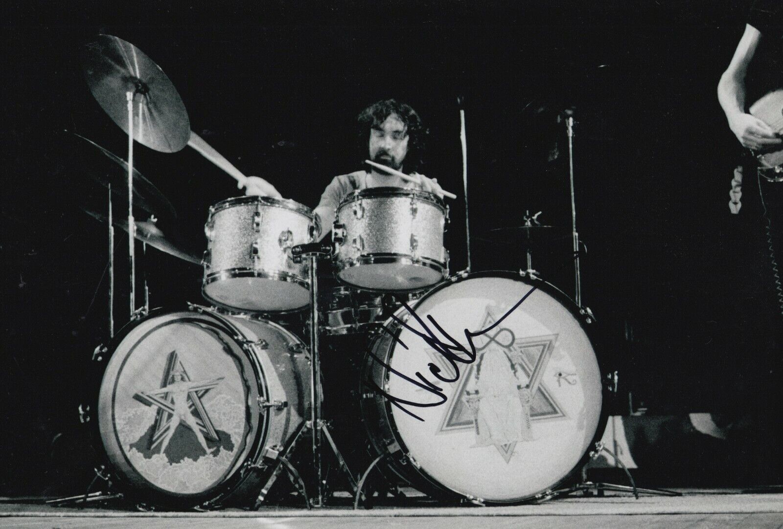 Nick Mason Hand Signed 12x8 Photo Poster painting - Music Autograph Pink Floyd.