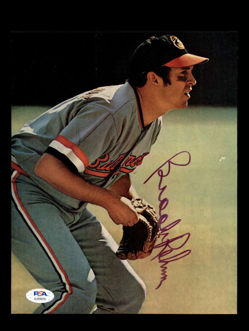 Brooks Robinson PSA DNA Coa Signed Vintage 8x10 Photo Poster painting Orioles Autograph