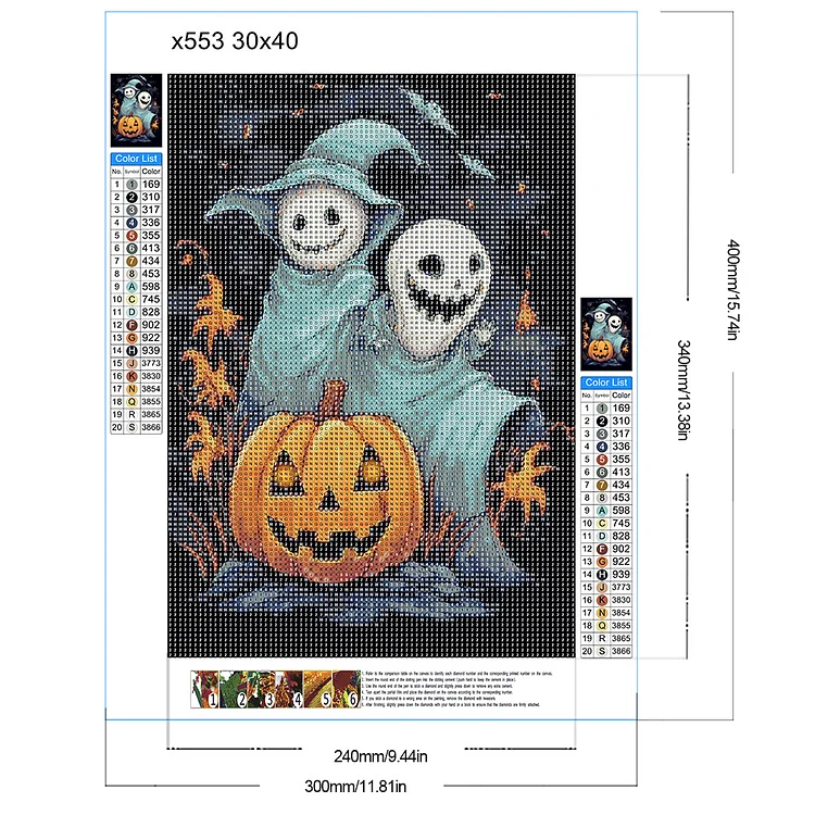 5D Diamond Painting Halloween Ghost Wedding Paint with Diamonds