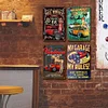 [US Local Warehouse]6PCS Car and Beauty - Vintage Metal Signs Set - 30*40cm
