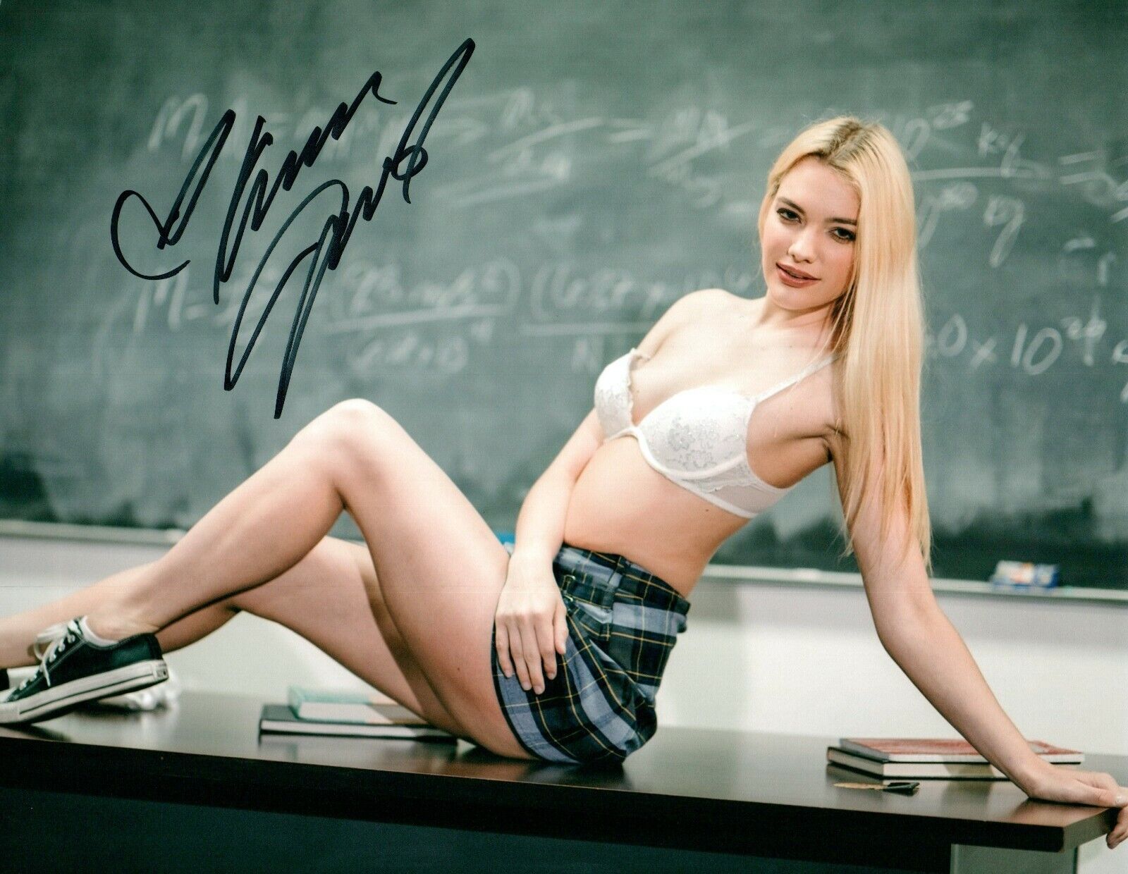 Kenna James Super Sexy Hot Adult Model Signed 8x10 Photo Poster painting COA Proof 17B