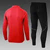 2025/2026 Arsenal Half-Pull Training Suit Red Football Shirt 1:1 Thai Quality Set