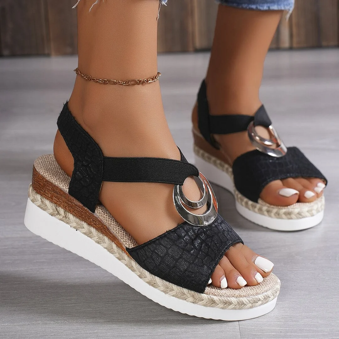 Yyvonne Thick-Solled Sandals 2025 Summer New Waterproof Table Sandals Fashion Slope Sandals