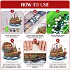 (US Local)Xmas Sailboat DIY Table Top Diamond Painting Desktop Ornaments Kit