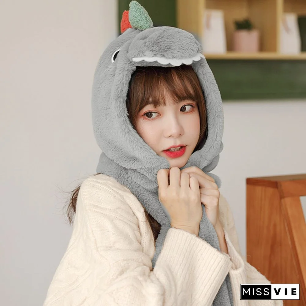 Dinosaur Hat Scarf Gloves Warmer