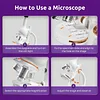 Student Optical Microscope 40X-1600X Magnification With Microscope And a Lot of Lab Equipment