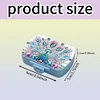 (US Local)5D DIY Diamond Painting Dot Pill Case Diamond Art Pill Storage Box (Peacock)