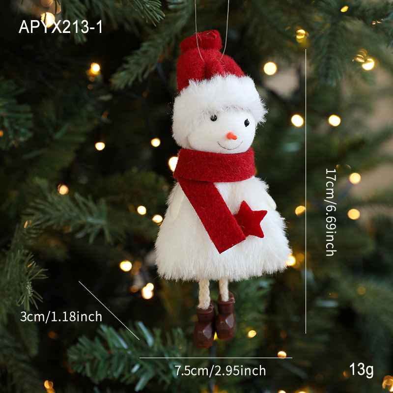 Plush Christmas ornaments, Christmas tree decorations, hanging ornaments-MERUMOTE