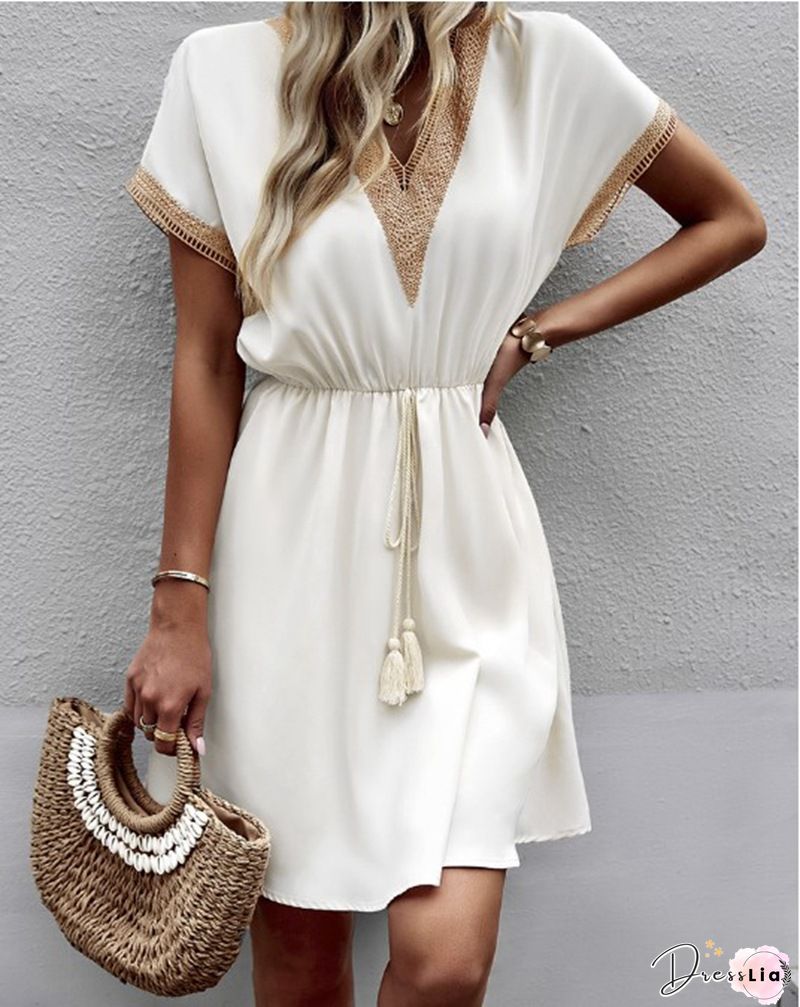 Plus size Casual Half sleeve Dress
