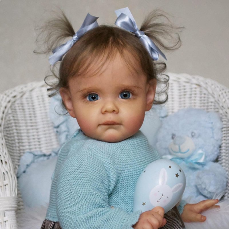 12'' Reborn Newborn Silicone Baby Reborns Doll Girl Elliott With Rooted Hair,Play with Children