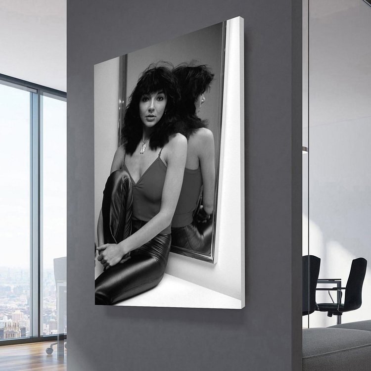 Kate Bush, aged 19 Black and White Canvas Wall Art MusicWallArt