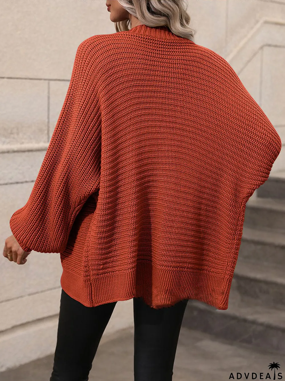 Women'S Sweater Solid Color Knitted Cardigan