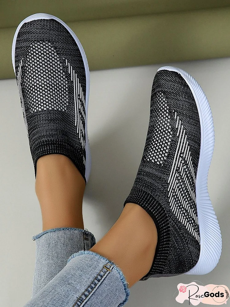 Black and White Contrast Sneakers