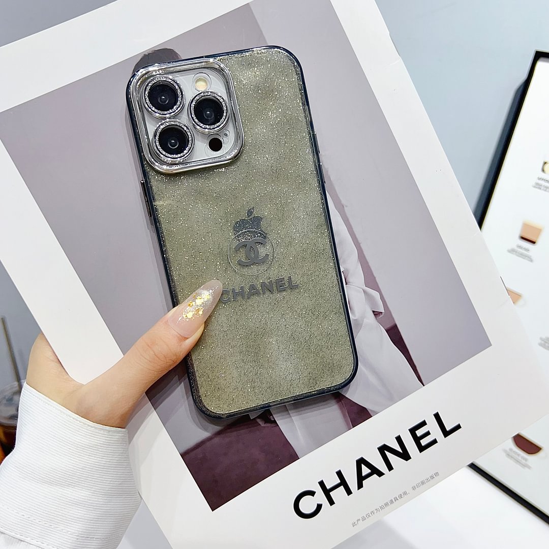 Chanel Exquisite Electroplated Glitter Transparent TPU Apple iPhone Case