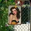 Pin up girl - Panneaux en &eacute;tain m&eacute;tallique(20*30cm/30*40cm)
