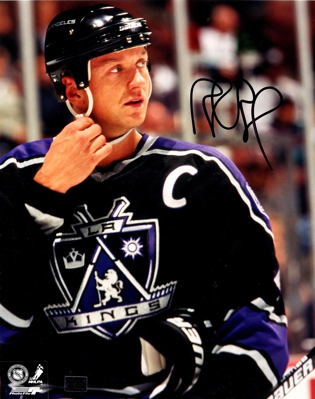 ROB BLAKE AUTOGRAPHED Hand SIGNED L.A. KINGS 8x10 Photo Poster painting & JAMIE STORR w/COA