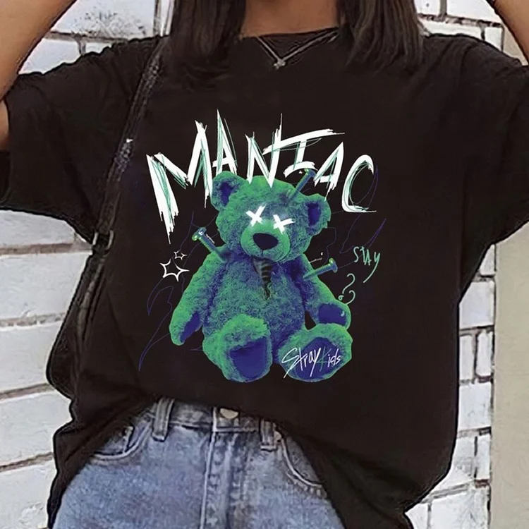 Stray Kids MANIAC Violent Bear Style T-shirt