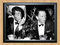 The Rat Pack Dean Martin Frank Sinatra Signed Autographed Photo Poster painting Poster Print Memorabilia A2 Size 16.5x23.4