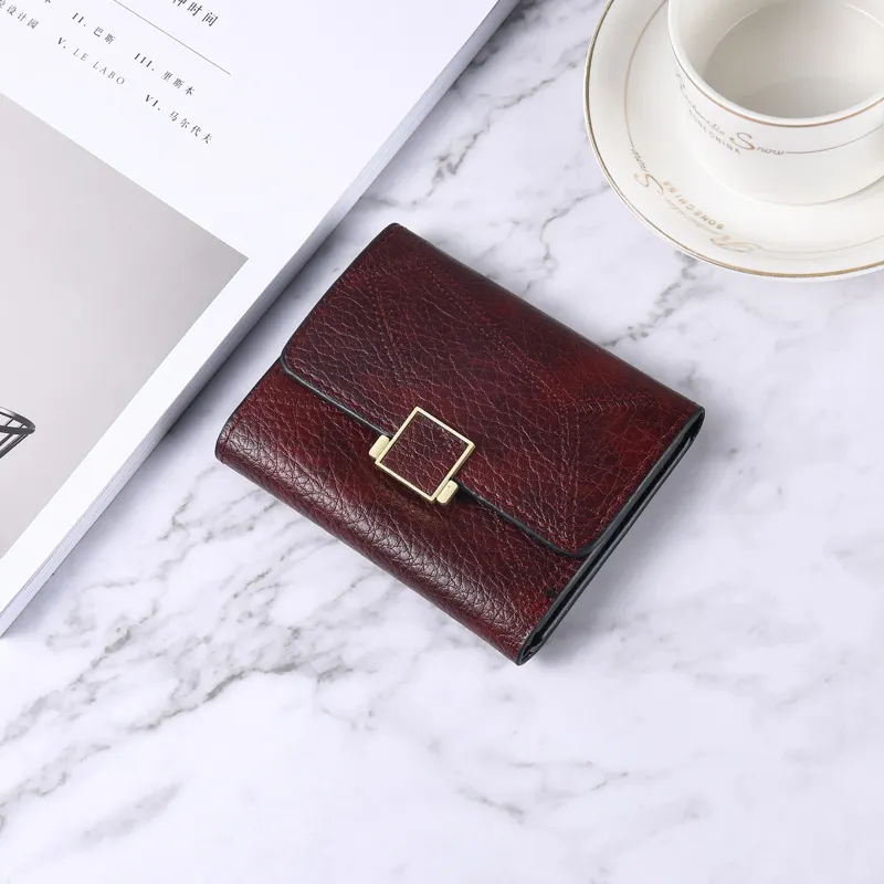 Retro Student Solid Color Simple Multi-card Wallet Coin Purse