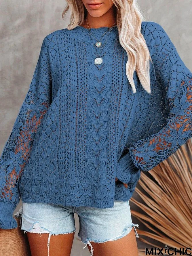 Yarn/Wool Yarn Casual Sweater