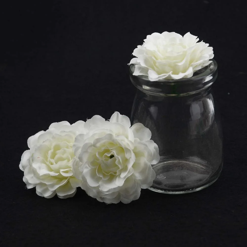 5pcs/lot 6cm High Quality Silk Artificial Flower Head Rose For Wedding Home Decoration DIY Scrapbook Garland Craft Fake Flowers