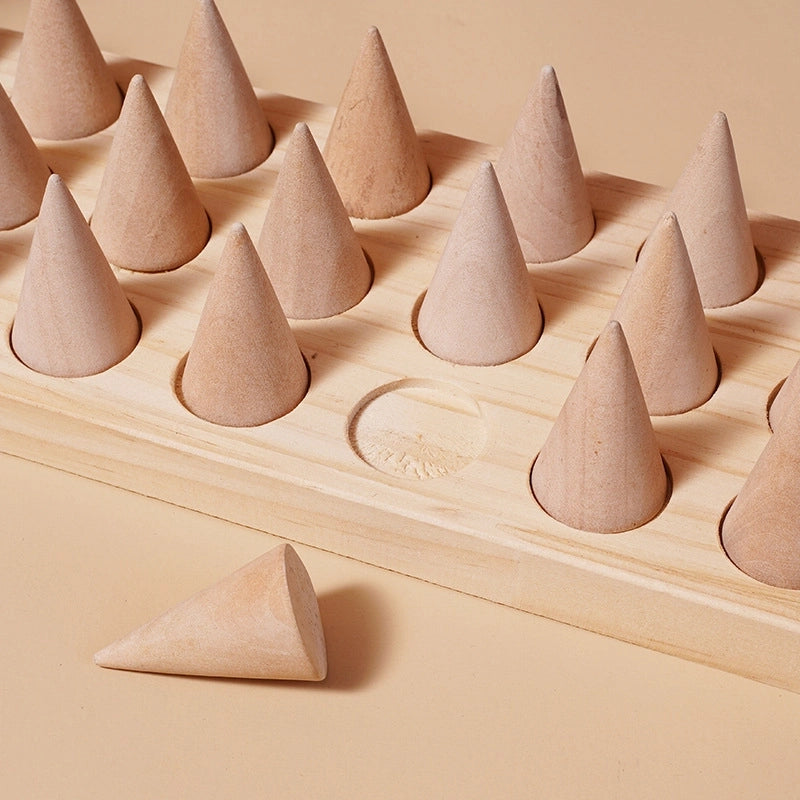 Minimalist Solid Color Solid Wood Jewelry Display