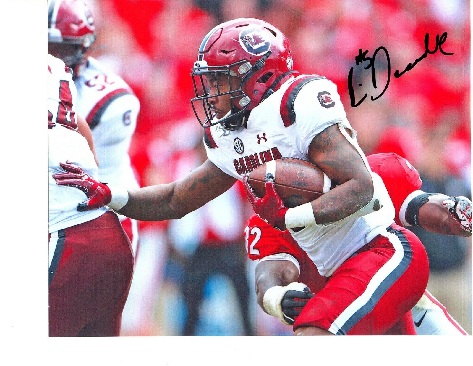 Rico Dowdle South Carolina signed autograph 8x10 football Photo Poster painting 2020 Draft b