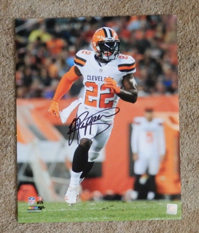 Jabrill Peppers signed 16x20 inch Cleveland Browns color Photo Poster painting #2