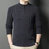 Thickened warm half-zip knitted bottoming sweater