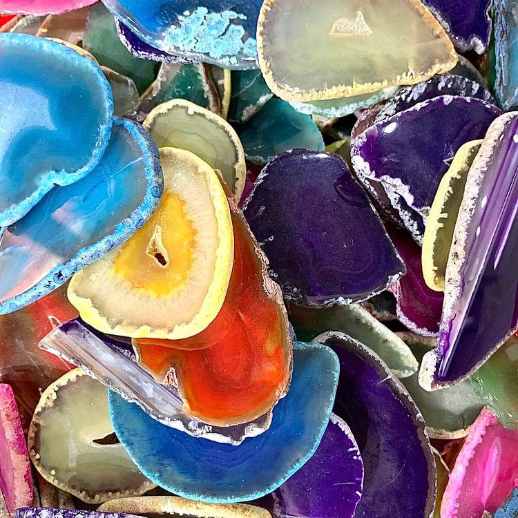 Colorful Agate Geode Slices