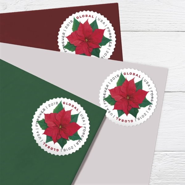 Global: Poinsettia Stamps 2018