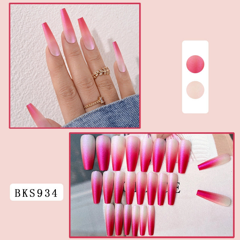 Sweet Minimalist Color Block Plastic Nail Patches 1 Set