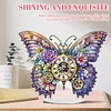 (US Local)2D DIY Butterfly Irregular Shaped Drilling Diamond Painting Clock Art Craft