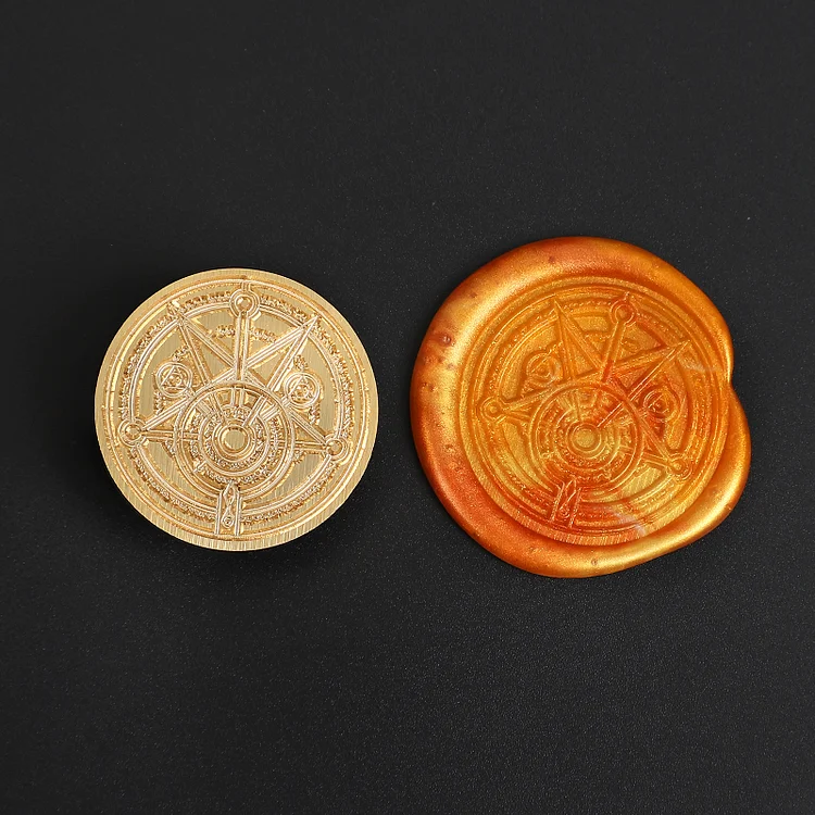 JOURNALSAY 1 Pcs Creative Bronze Copper Head Fire Paint Stamp for Wax Card Making Journal