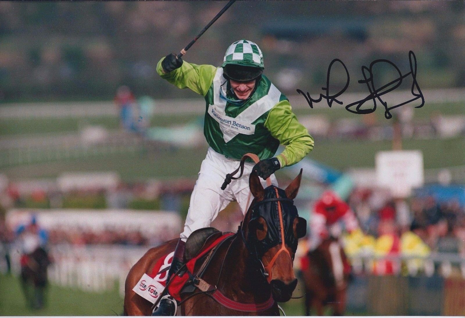 Mick Fitzgerald SIGNED National Hunt Jockey Autograph 12x8 Photo Poster painting AFTAL COA