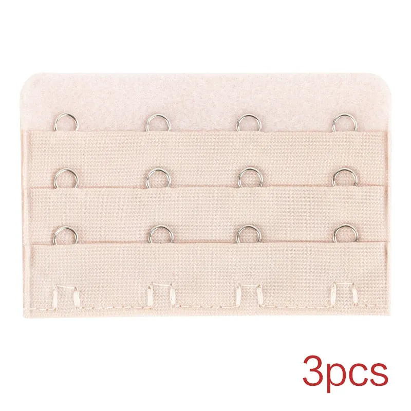 3PCS Bra Extension Lingerie Strap Extender Replacement Womens Accessoires With 3 Hooks Bar Extender Buckle Extension Lingerie