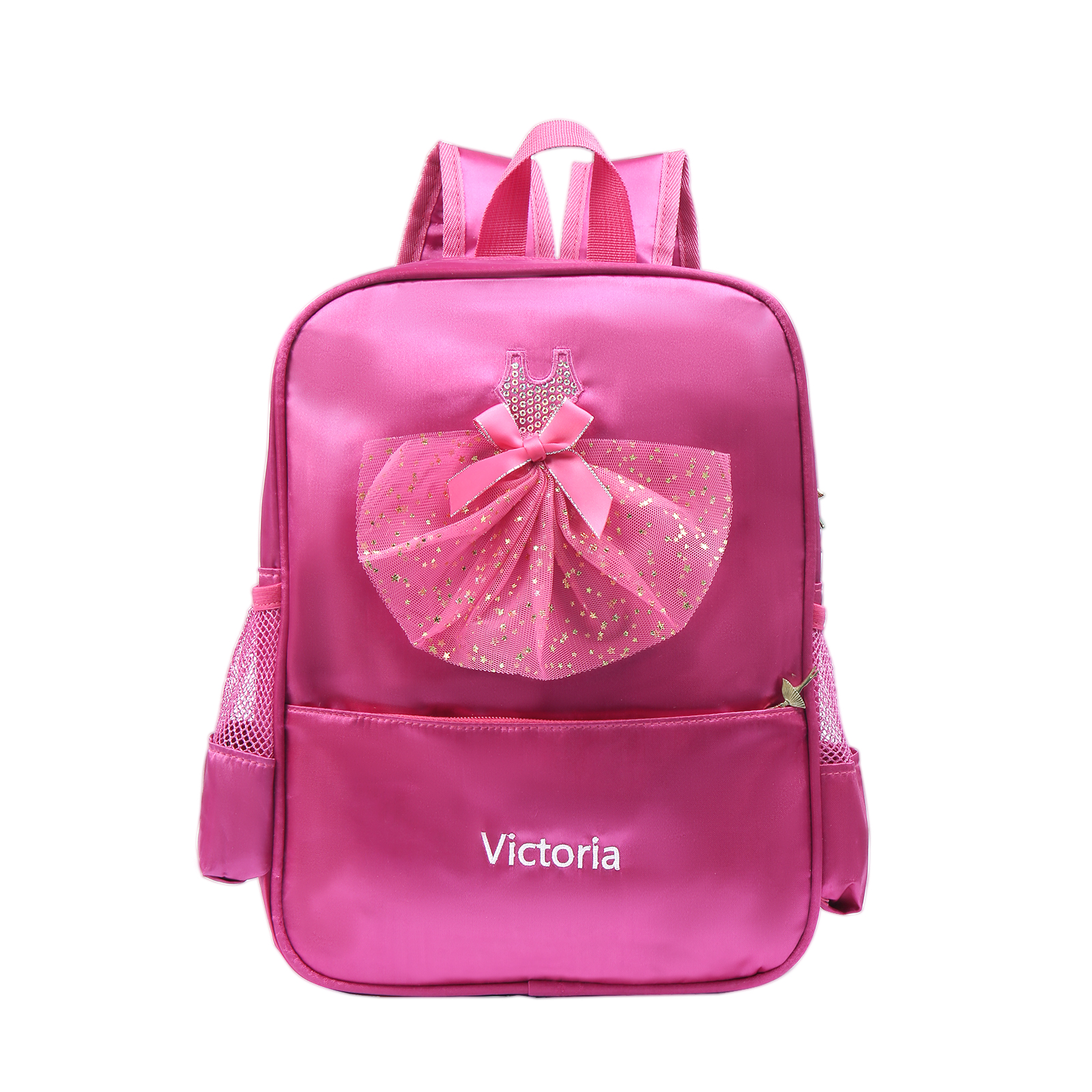 Personalised Princess Dress Style Schoolbag Custom Name Backpack Back To School Gift for Girls-Jessemade AU