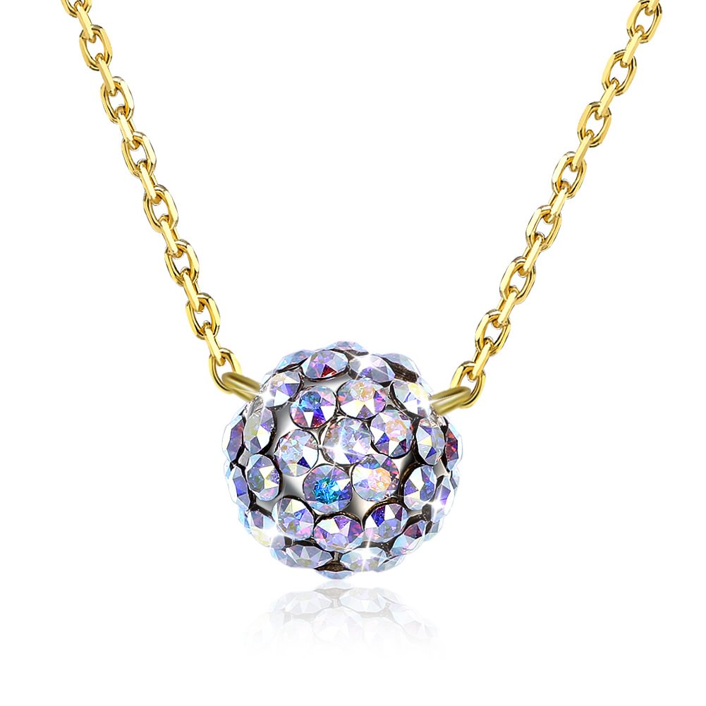 Crystal Necklace  Round Diamond Necklace for Women