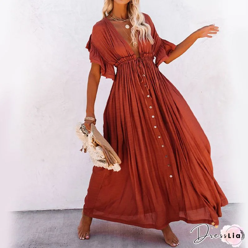 Women Summer Boho Party Beach Sleeveless White Color Backless Dresses Ladies High Waist Long Maxi Dress Sundress