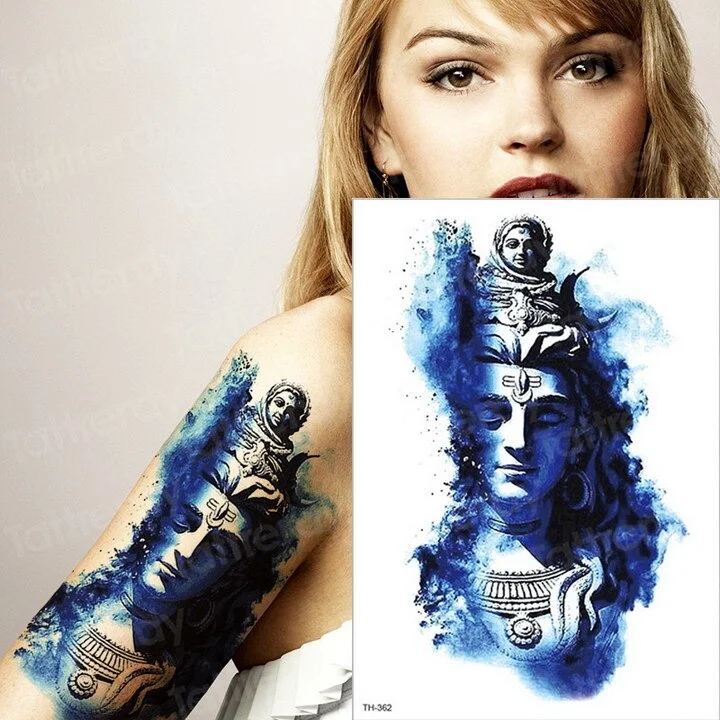 wolf temporary tattoos moon and wolf tattoo arm sleeves for men women body art black big tattoo back chest tatoo waterproof girl