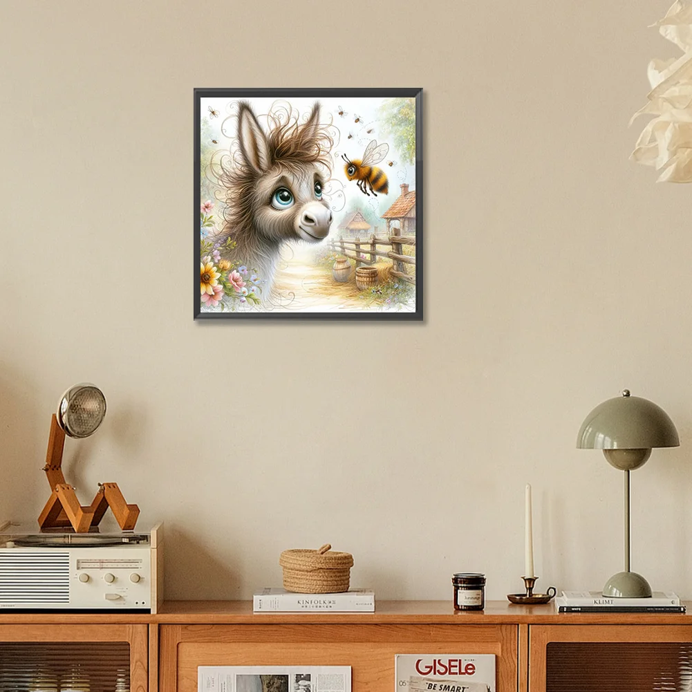 Diamond Painting - Full Round Drill - Donkey(Canvas|30*30cm)