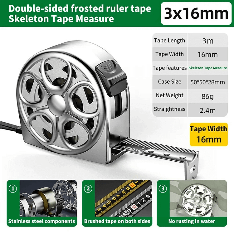 Anti -corrosion can retractable measurement tool